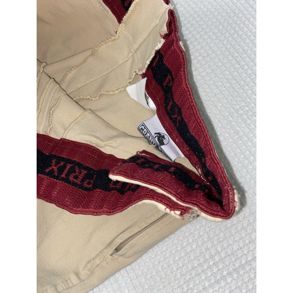 Grand Prix Breeches Beige Equestrian Horse Riding Pants Women's 29 Knee Pads - Picture 7 of 12